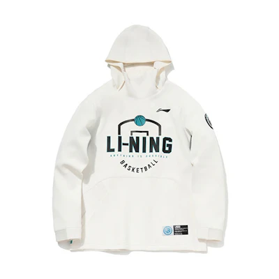 Li-Ning Basketball Letter Print Pullover Sweatshirt White () AWDR089-2
