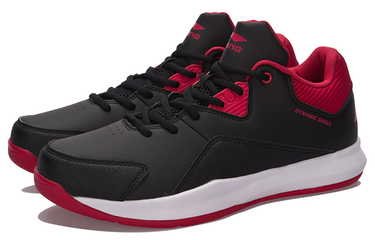 Lookbook 리닝 농구화 미드 '블랙 레드' (Li-Ning Nongguhwa Mideu 'Beullaek Redeu') ABPM025-2