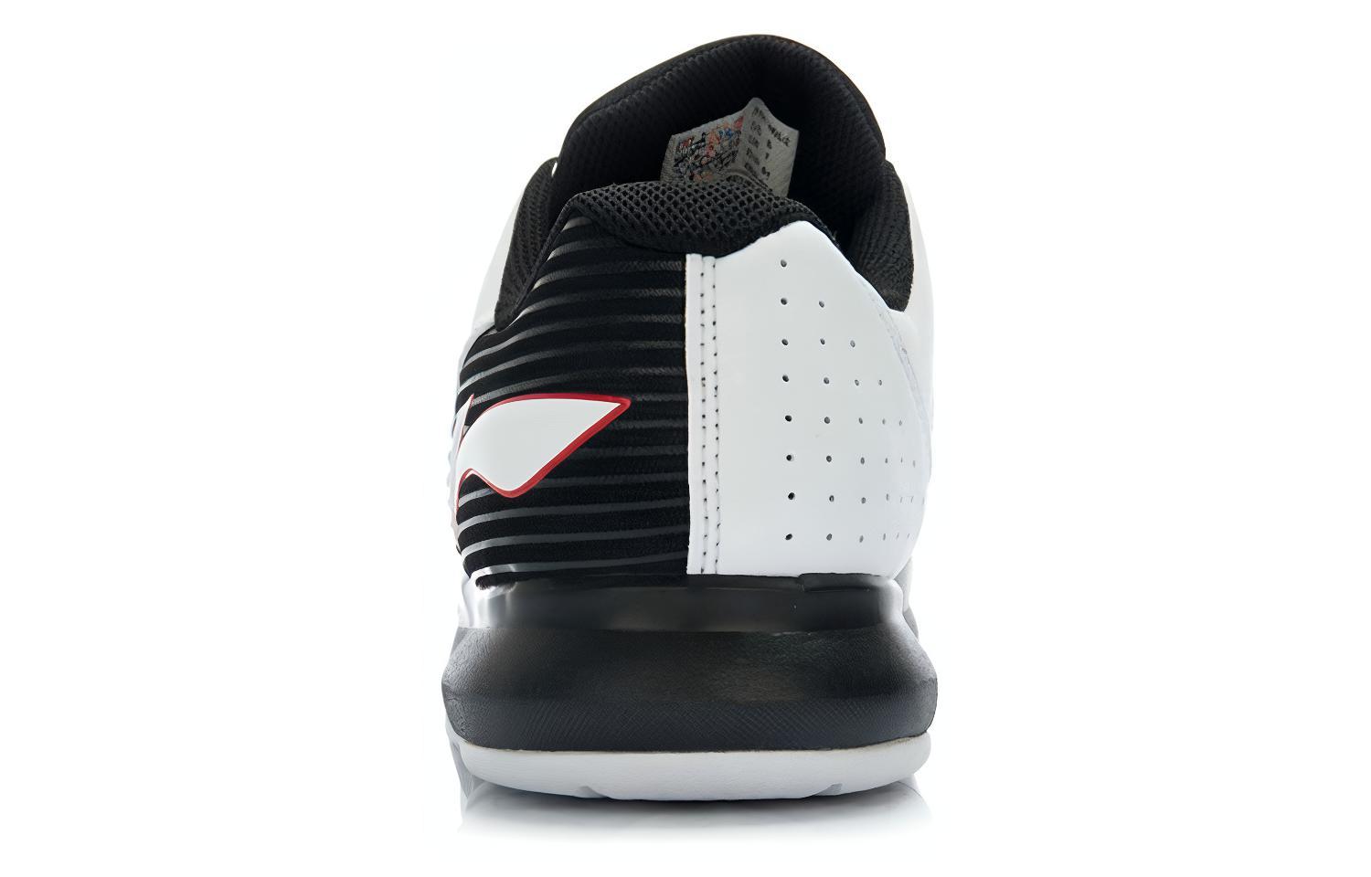 Shop LiNing李寧 減震防滑耐磨 中筒實戰籃球鞋 黑白