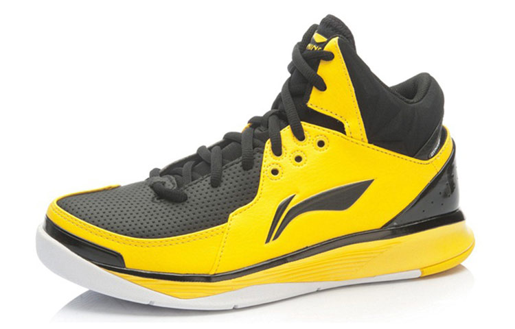 Lookbook Li-Ning Basketball Mid 'Black Yellow' ABFK027-6