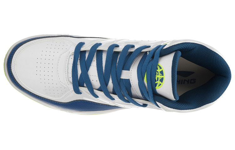 Lookbook Li-Ning Basketball Mid 'White Blue' ABCK049-1