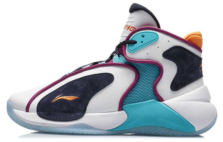 Li-Ning Basketball Mid 'White Blue Black' AGBR027-3