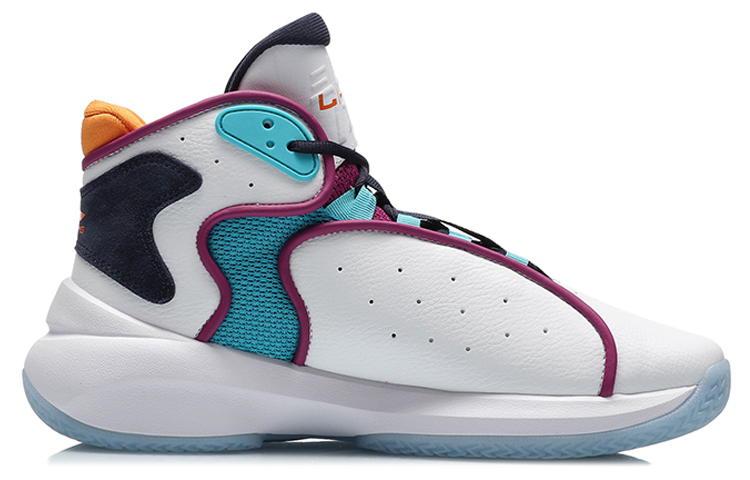 Order LiNing李寧 休閒 中筒 籃球鞋 男款 白藍黑