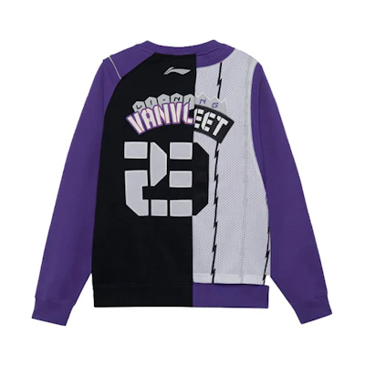 Li-Ning Basketball Pullover Fleece Sweatshirt Unisex Purple AWDRH51-2