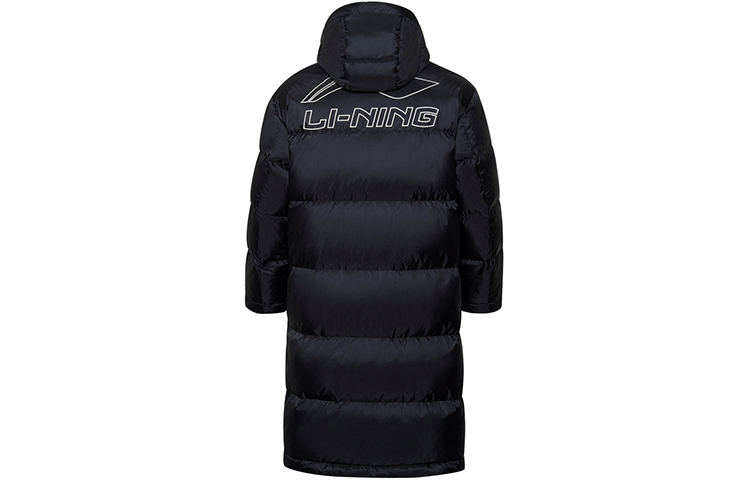 Lookbook Li-Ning Jaket Basket Panjang Berhoodie Hitam AYMR055-1