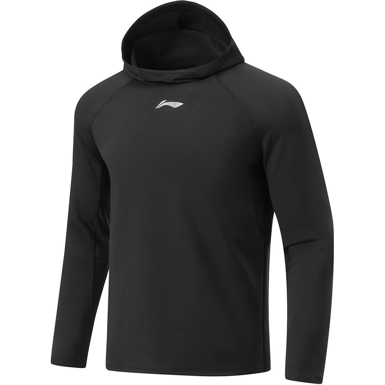 Li-Ning Basketball Series Black Hoodie - Comfortable & Breathable Sportswear AAEU003-1