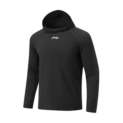 Li-Ning Basketball Series Black Hoodie - Comfortable & Breathable Sportswear AAEU003-1