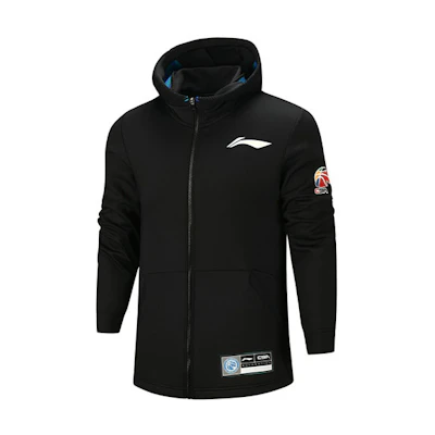Li-Ning Basketball Series Black Letter Print Hooded Jacket AWDQ789-2