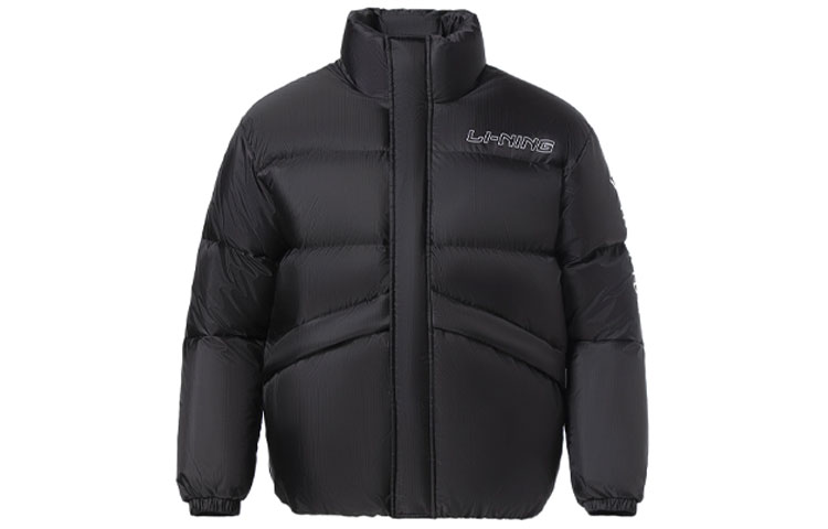 Buy 李宁篮球系列黑色标志印花羽绒服 AYMR057-1