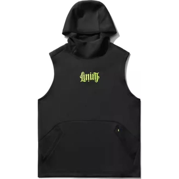 Li-Ning Basketball Series Black Sleeveless Hoodie AWDR181-1