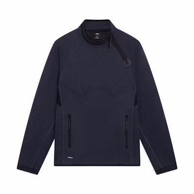 Li-Ning Basketball Series Black Solid Color Zip-Up Sweatshirt AWDSB95-1