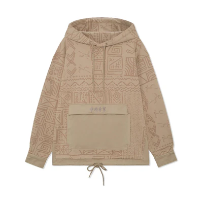 Li-Ning Basketball Series Colorblock Hoodie Khaki Unisex AWDRA73-1