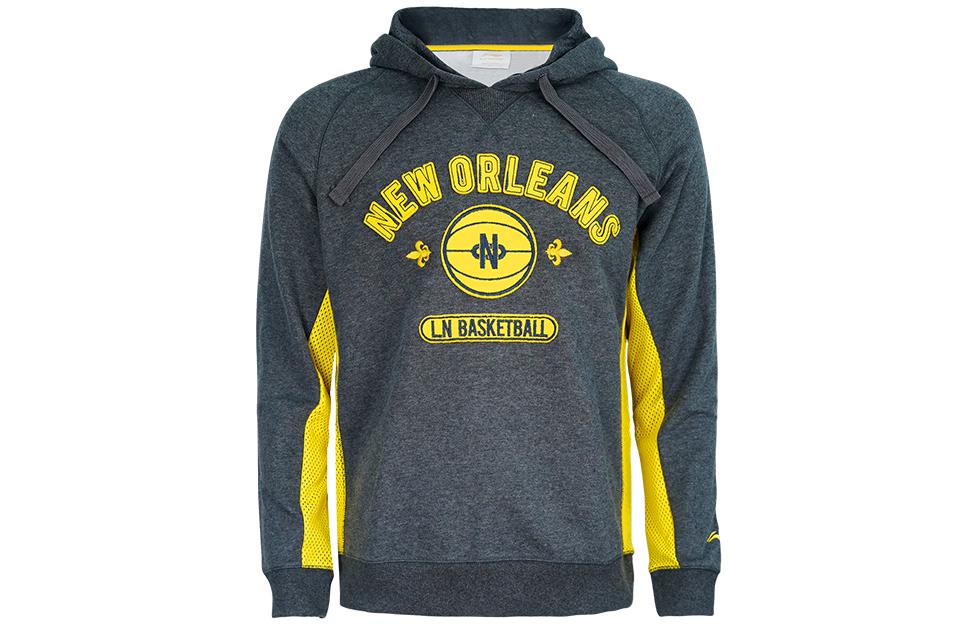 Li-Ning Basketball Series Colorblock Logo Hoodie - Gray AWDHF35-1