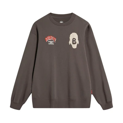 Li-Ning Basketball Series Crewneck Pullover Sweatshirt Dark Brown AWDTA79-2