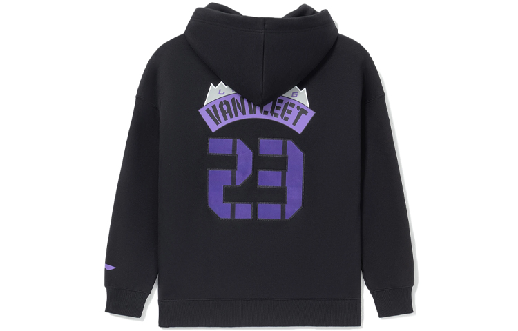 Li-Ning Basketball Series Fleece Pullover Hoodie Unisex - Black AWDRH49-1