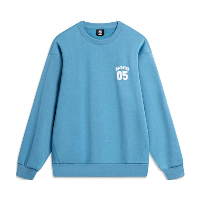 Li-Ning Basketball Series Fleece Pullover Sweatshirt - Waterfall Blue AWDTA75-2
