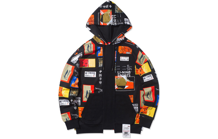 Li-Ning Basketball Series Graphic Hoodie Black () AWDR907-1