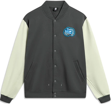 Li-Ning Basketball Series Letter Print Baseball Collar Jacket Obsidian Gray Men AJDU007-5 Buy Li-Ning Basketball Series Letter Print Baseball Collar Jacket Obsidian Gray Men AJDU007-5