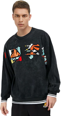 Li-Ning Basketball Series Loose Fit Crewneck Sweatshirt Black Men’s秋 Edition AWDRA23-4 3