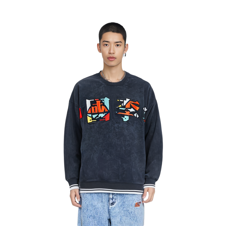 Cheap Li-Ning Basketball Series Loose Fit Crewneck Sweatshirt Black Men’s秋 Edition AWDRA23-4