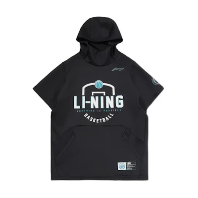 Li-Ning Basketball Series Printed Pullover Long-Sleeve Hoodie Black AWDQA51-2