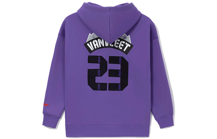 Li-Ning Basketball Series Purple Fleece Pullover Winter Hoodie Unisex AWDRH49-2