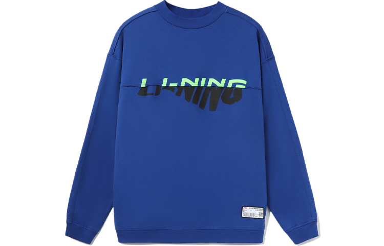 Li-Ning Basketball Series Unisex Blue Pullover Sweatshirt - Casual and Sporty AWDRA57-8