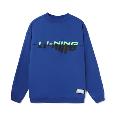 Li-Ning Basketball Series Unisex Blue Pullover Sweatshirt - Casual and Sporty AWDRA57-8