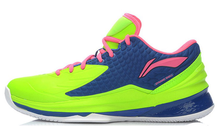 Li-Ning Basketball Shoes Low 'Green-Blue Colorblock' ABAK001-3