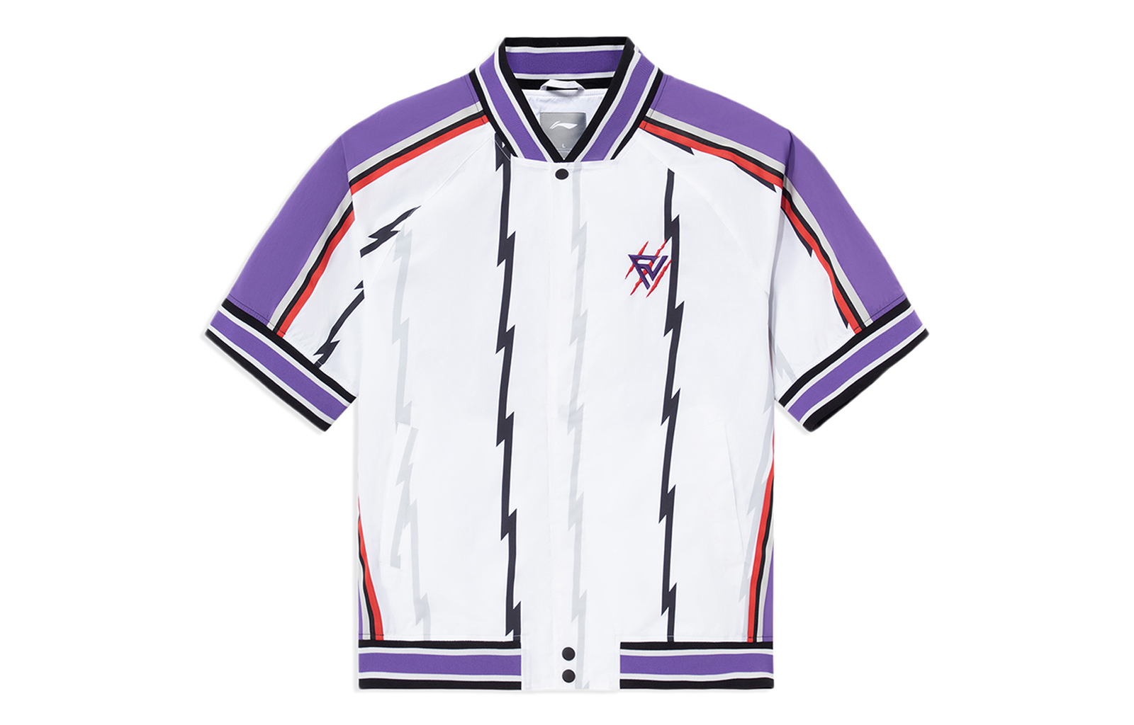 Li-Ning Basketball Striped Short-Sleeve Jacket Standard White () AJDR547-2