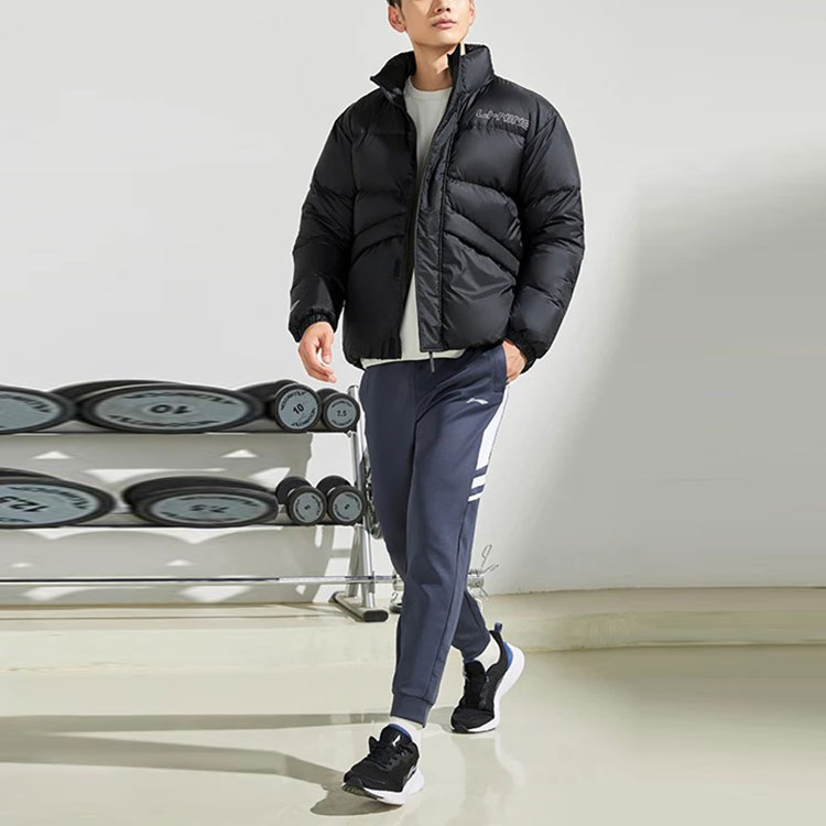 Shop 李宁篮球防风羽绒冬季夹克 黑色 AYMR053-3