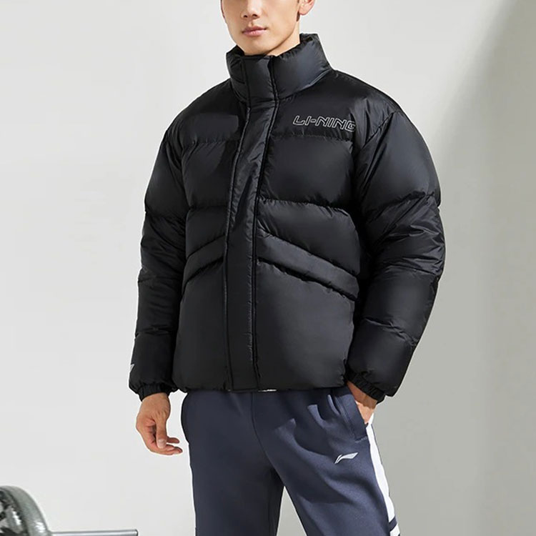 Purchase 李宁篮球防风羽绒冬季夹克 黑色 AYMR053-3