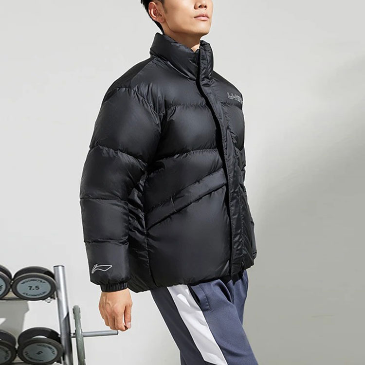 Details for 李宁篮球防风羽绒冬季夹克 黑色 AYMR053-3