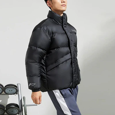 李宁篮球防风羽绒冬季夹克 黑色 AYMR053-3 Details for 李宁篮球防风羽绒冬季夹克 黑色 AYMR053-3