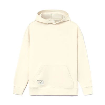 Li-Ning Beige Hoodie - Trendy Loose-Fit with Small Pocket Design AWDR869-1