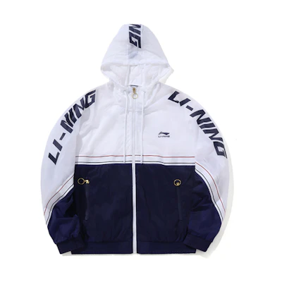 Li-Ning Big Logo Colorblock Windbreaker Jacket Unisex Blue AFDP125-4