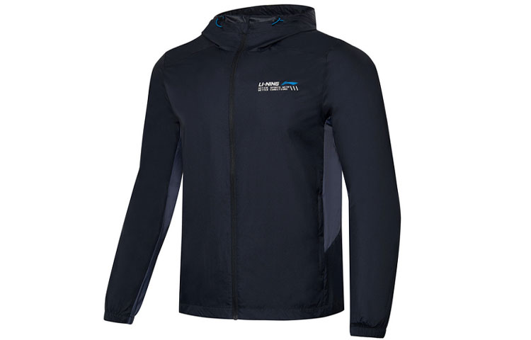 Li-Ning Black 3D-Cut Hooded Sports Jacket AFDR091-1
