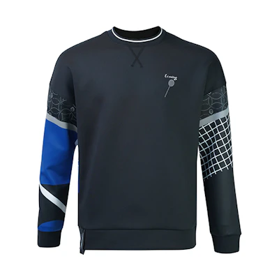 Li-Ning Black Badminton Series High-Stretch Pullover Sports Sweatshirt AWDR153-4