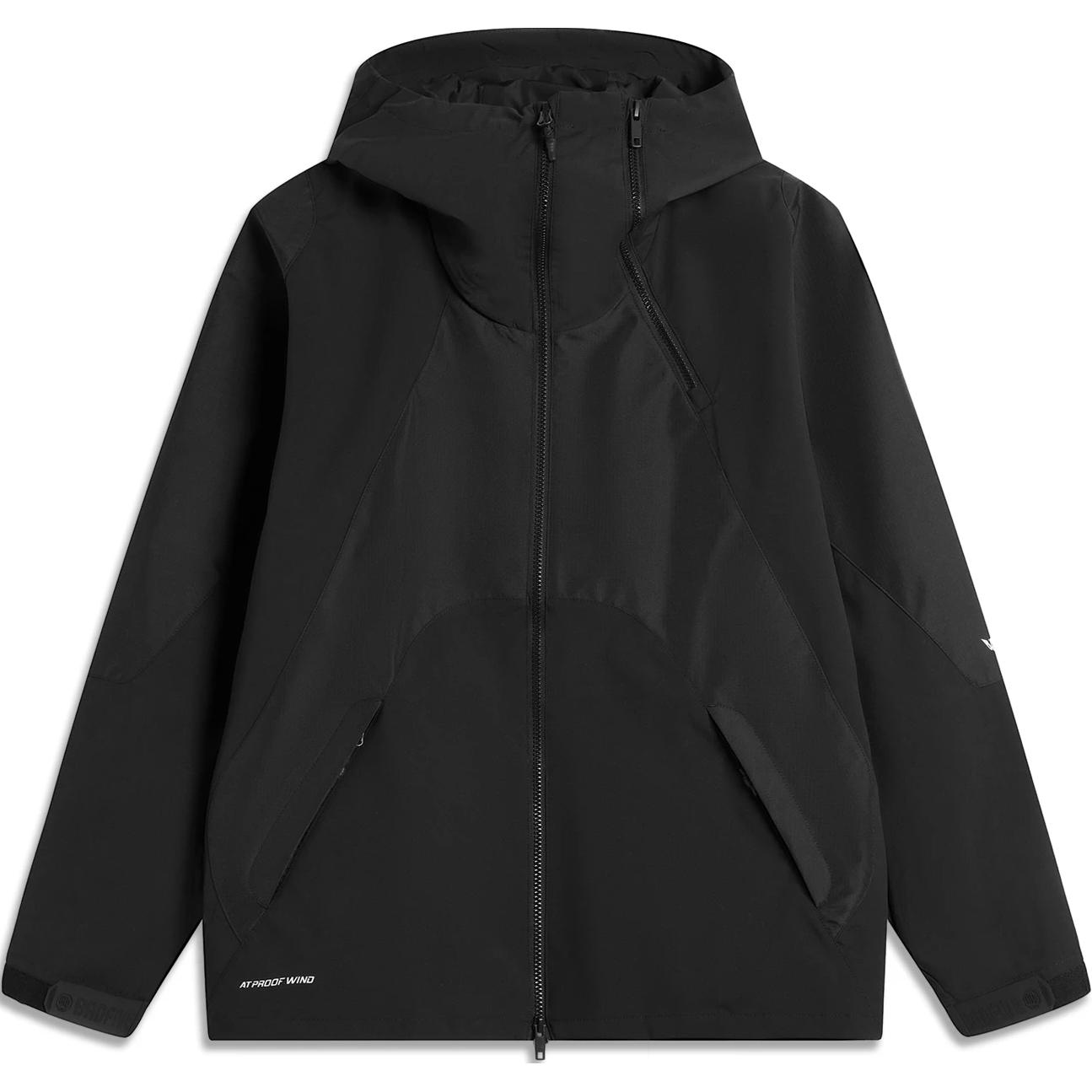 Li-Ning Black Basketball Series Lightweight Breathable Hooded Jacket AFDU065-3