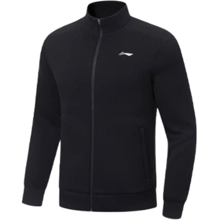 Li-Ning Black Casual Long-Sleeve Zip-Up Sweatshirt 121804