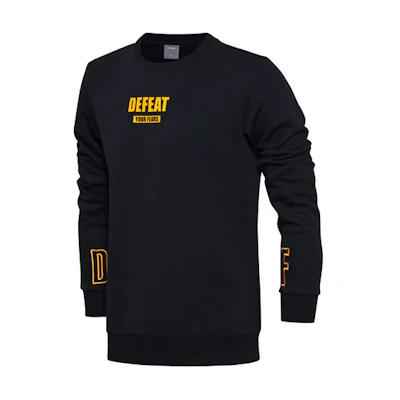 Li-Ning Black Casual Pullover Long Sleeve Sweatshirt AWDM843-3