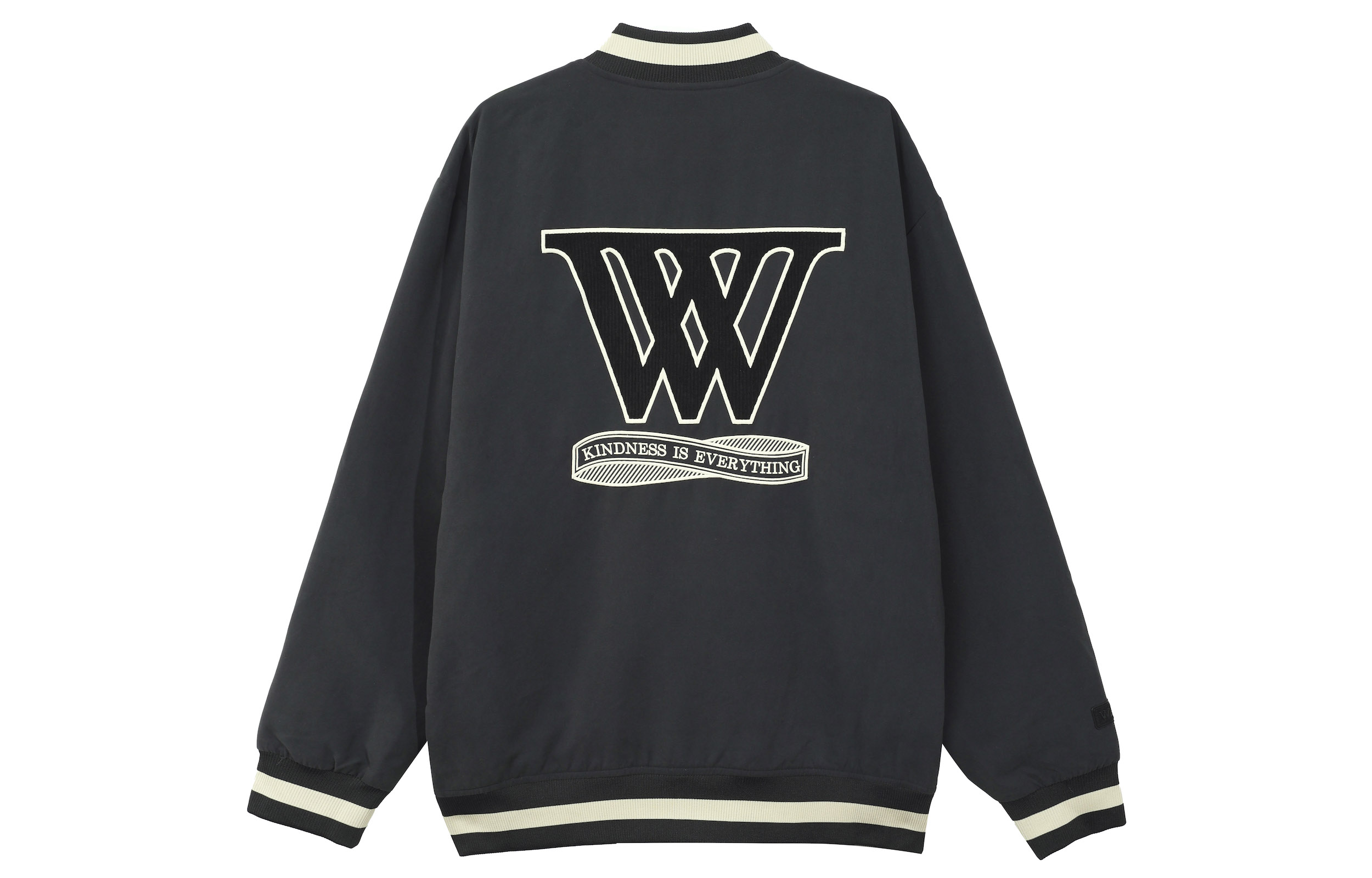 Lookbook Li-Ning Black Casual Sport Letter Print Warm Loose Jacket AJMT025-6