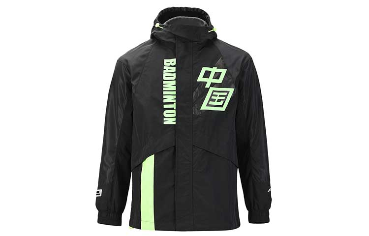 Li-Ning Black Casual Sports Badminton Hoodie Jacket AFDQ419-2