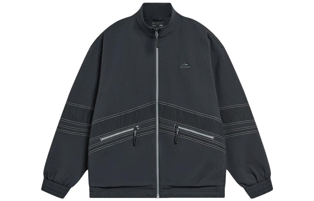 Li-Ning Black Casual Sports Series Loose Knit Jacket AJDT623-1