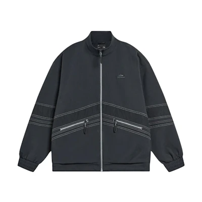 Li-Ning Black Casual Sports Series Loose Knit Jacket AJDT623-1