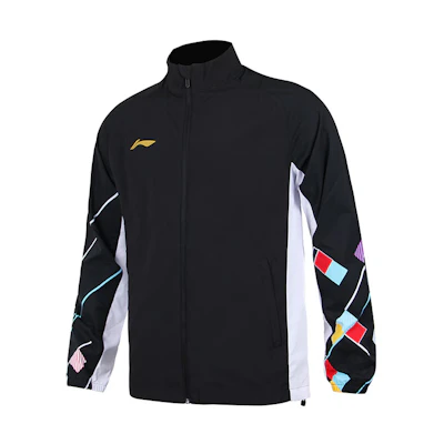 Li-Ning Black Casual Sports Training Jacket with Stand Collar Unisex AFDT321-3