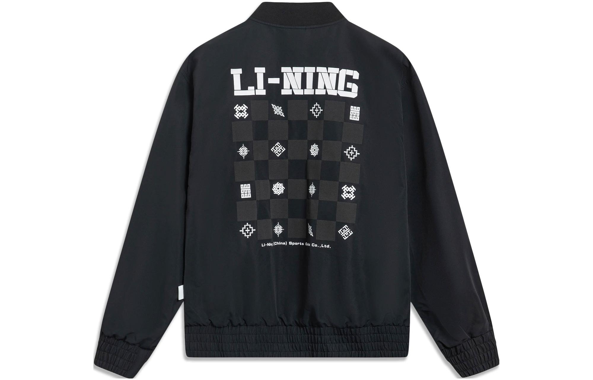Li-Ning Black Chinese Culture Series Letter Print Casual Jacket AJDT361-2