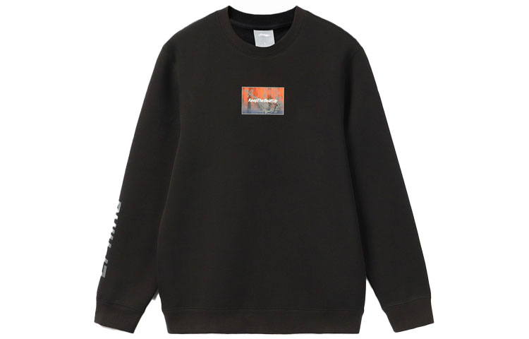 Li-Ning Black Crewneck Pullover Sweatshirt - Sports Fashion Series AWDR945-1