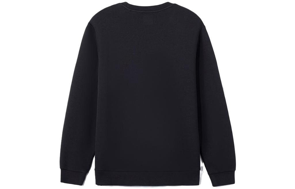 Li-Ning Black Crewneck Pullover Sweatshirt with Letter Print LNTTWMWY965671