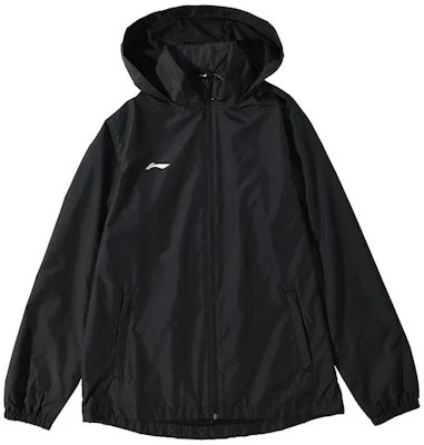 Li-Ning Black Fitness Series Windproof Hooded Jacket with Logo. YFDT201-1 Buy Li-Ning Black Fitness Series Windproof Hooded Jacket with Logo. YFDT201-1